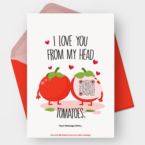 Tomato Heart: Whimsical Valentines Card