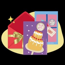 Card arrives
with QR